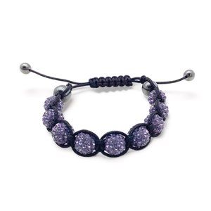 Macrame Shamballa Slider Bracelet